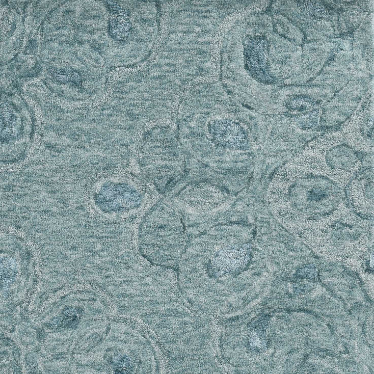 3' x 5' Seafoam Blue Hand Tufted Floral Indoor Area Rug