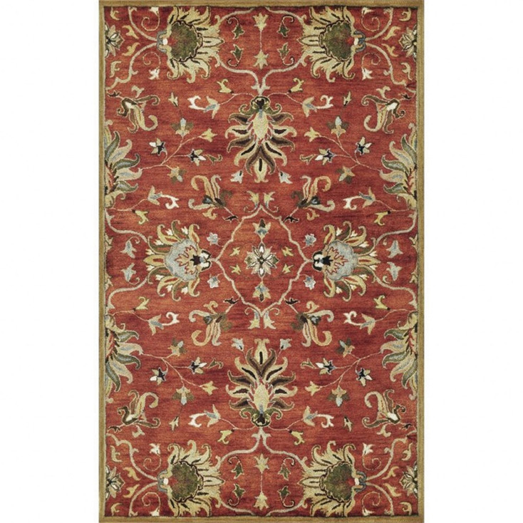 3' x 5' Sienna Medallion Vines Wool Rug