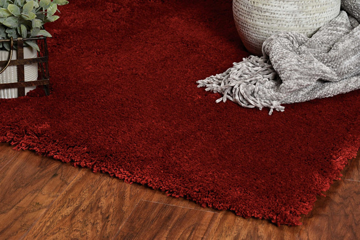 3' x 5' Red Indoor Shag Rug