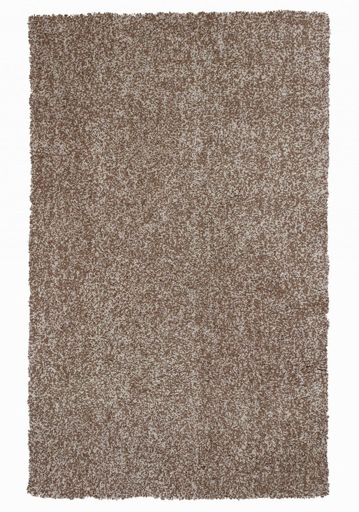 3' x 5' Beige Heather Indoor Polyester Shag Rug