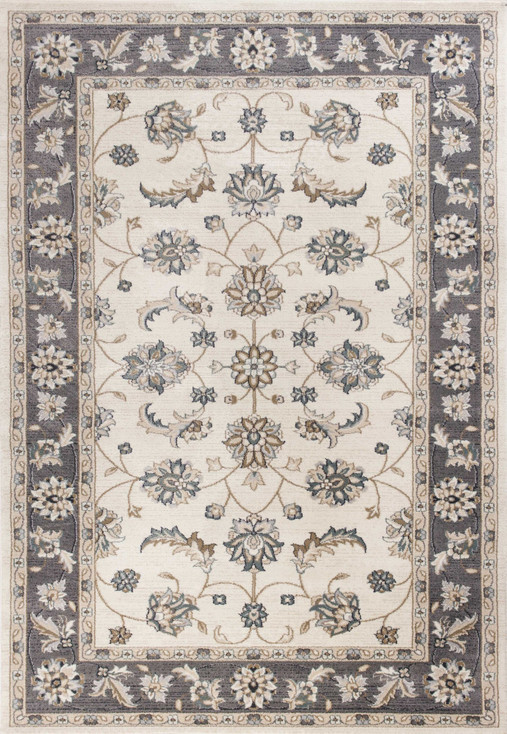 3' x 5' Ivory or Grey Polypropylene Rectangle Area Rug