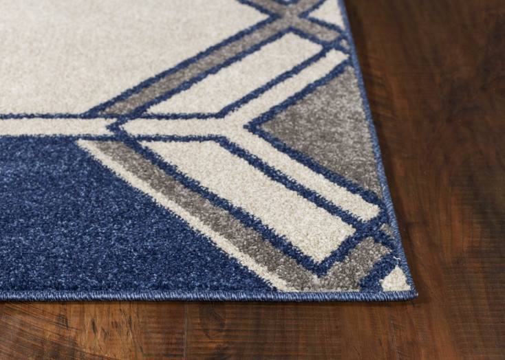 3' x 5' Ivory or Denim UV Treated Polypropylene Area Rug