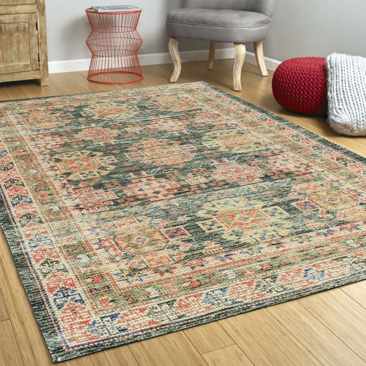 3' x 5' Charcoal Jute Area Rug