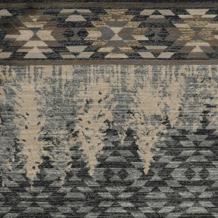 3' x 5' Slate Blue Machine Woven Pinegrove Lodge Indoor Area Rug