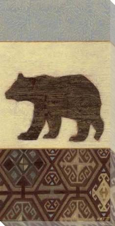 Lodge Bear Wrapped Canvas Giclee Print Wall Art