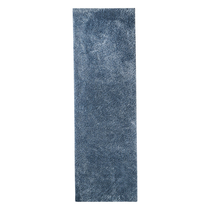 3' x 8' Blue Shag Stain Resistant Runner Rug