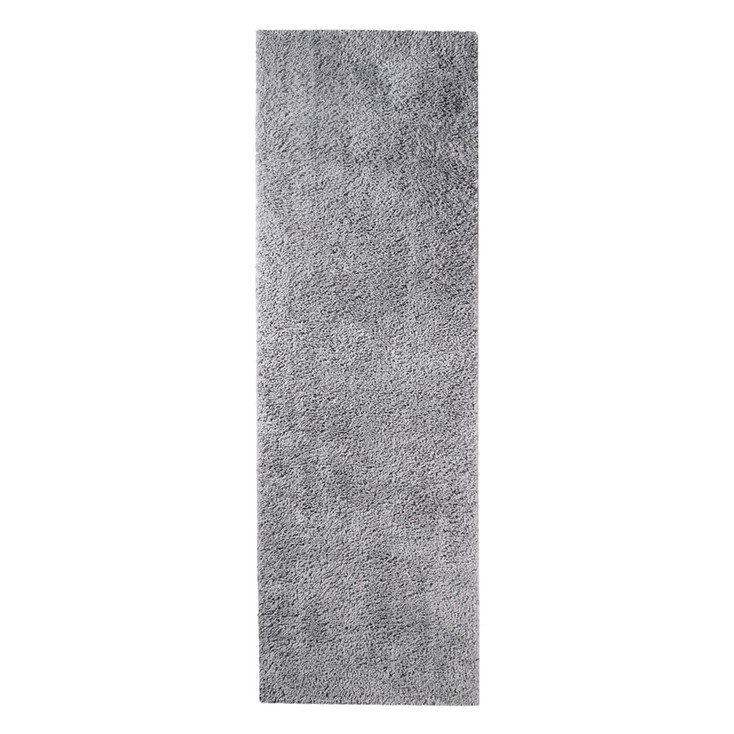 3' x 8' Silver Shag Stain Resistant Runner Rug
