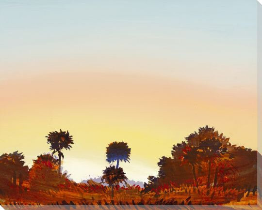 Pink Sunrise Wrapped Canvas Giclee Print Wall Art