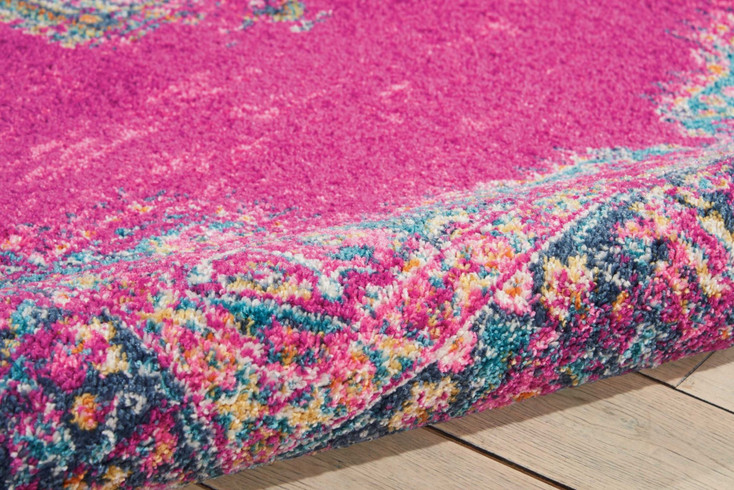 4' x 6' Fuchsia Power Loom Polypropylene Area Rug