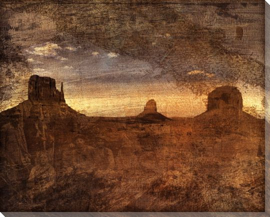 Mesa Sunset I Wrapped Canvas Giclee Print Wall Art