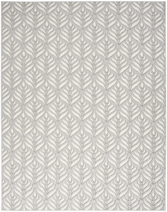 4' x 6' Grey Floral Stain Resistant Non Skid Area Rug