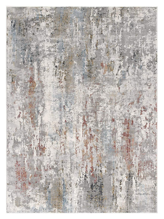 4' x 6' Gray Abstract Pattern Area Rug