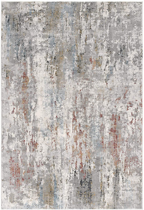 4' x 6' Gray Abstract Pattern Area Rug