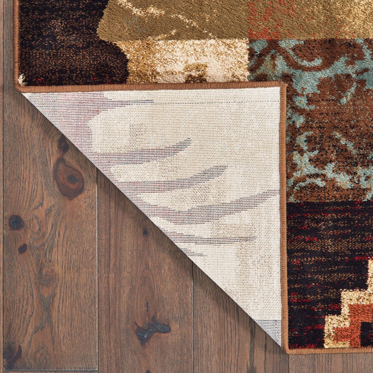 4' x 6' Rustic Brown Animal Lodge Area Rug