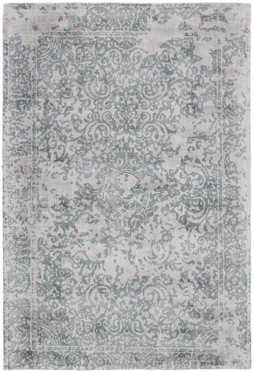 4' x 6' Blue and Gray Abstract Hand Woven Area Rug