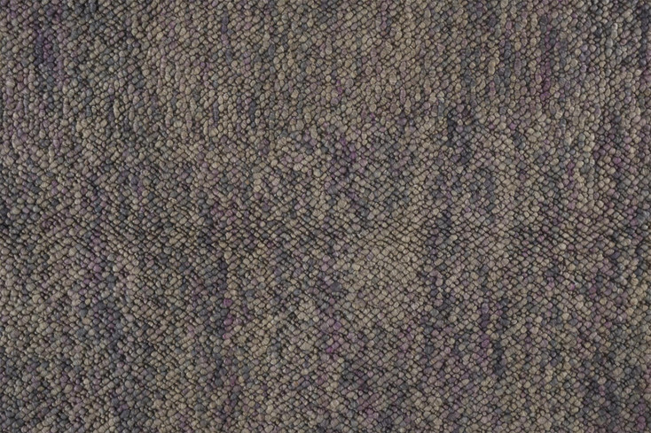 4' x 6' Purple Taupe and Gray Wool Hand Woven Distressed Stain Resistant Area Rug