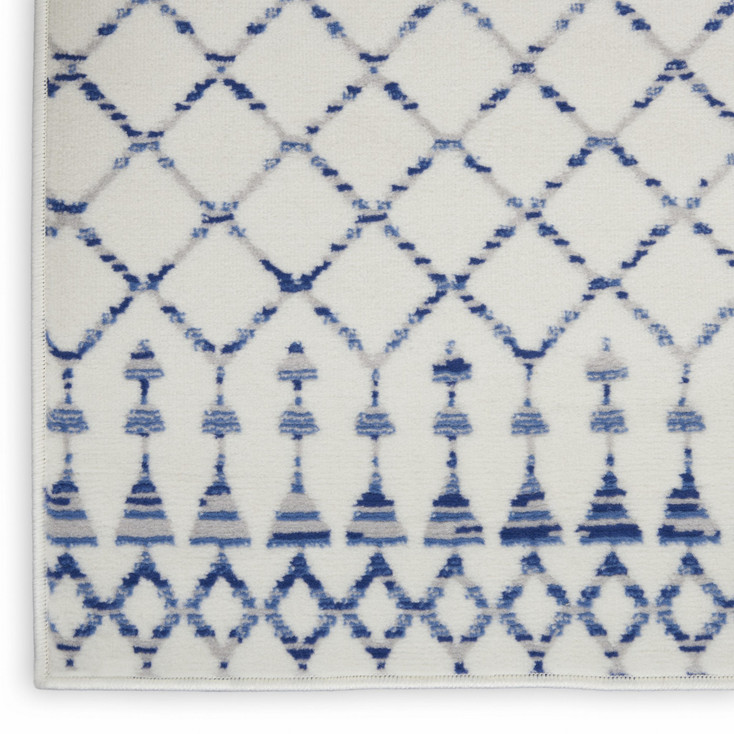 4' x 6' Ivory Geometric Berber Area Rug