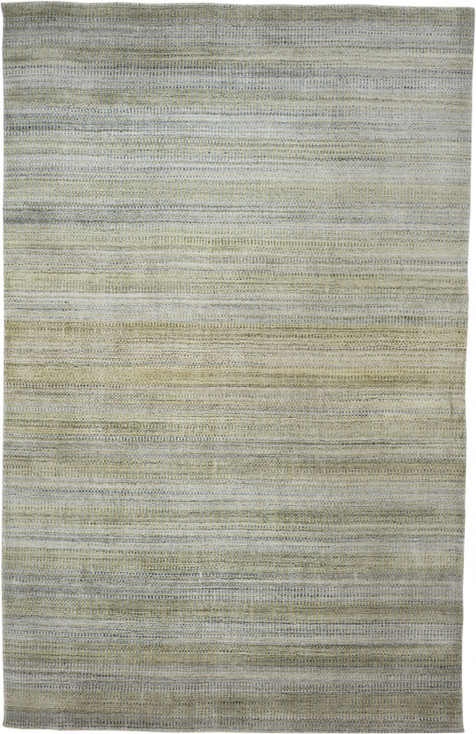 4' x 6' Green Blue and Tan Ombre Hand Woven Area Rug