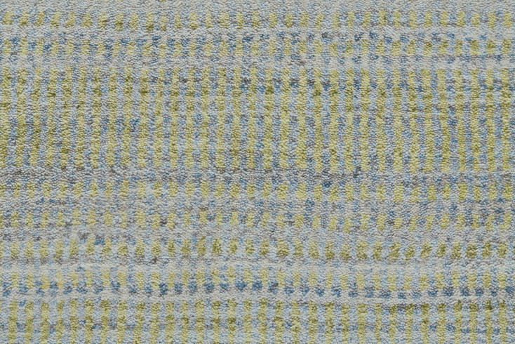 4' x 6' Green Blue and Tan Ombre Hand Woven Area Rug