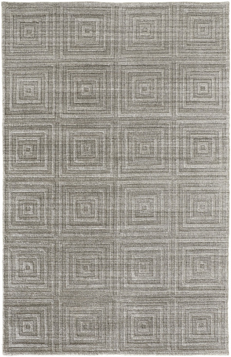 4' x 6' Gray & Silver Striped Hand Woven Area Rug