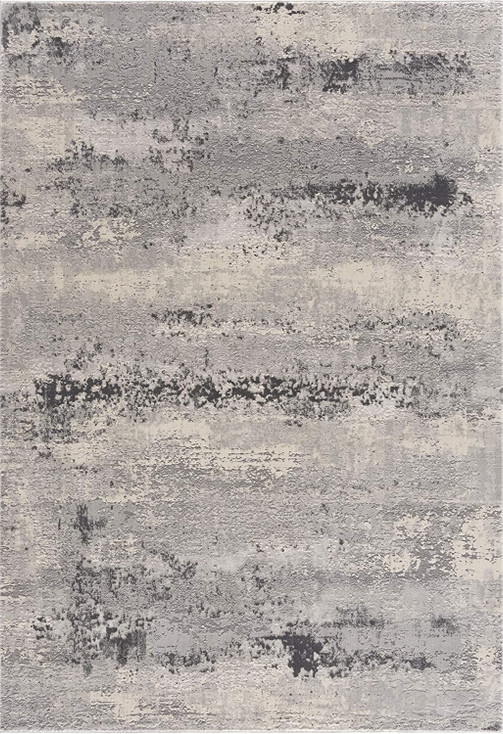 4' x 6' Gray Modern Abstract Area Rug