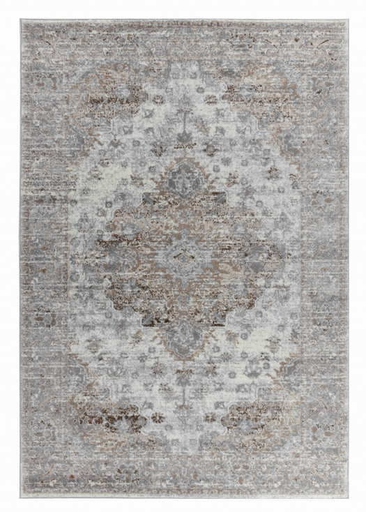 4' x 6' Brown Oriental Area Rug
