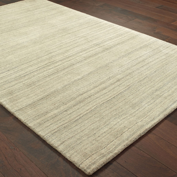 4' x 6' Two-Toned Beige and Gray Area Rug