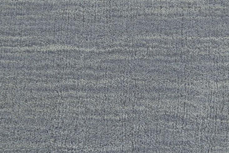 4' x 6' Gray and Blue Wool Hand Woven Stain Resistant Area Rug