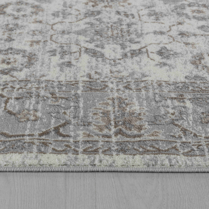 4' x 6' Grey Oriental Area Rug