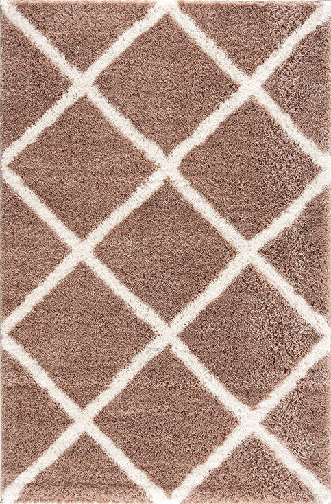 4' x 6' Beige Geometric Area Rug