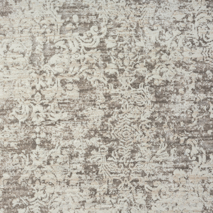 4' x 6' Gray Abstract Distressed Polyester Area Rug