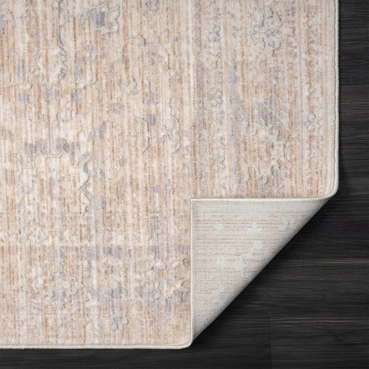 4' x 6' Gray Botanical Area Rug
