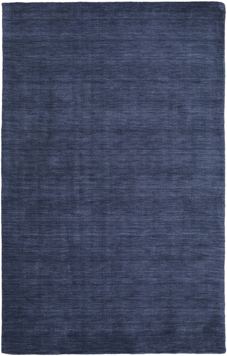 4' x 6' Blue Wool Hand Woven Stain Resistant Area Rug