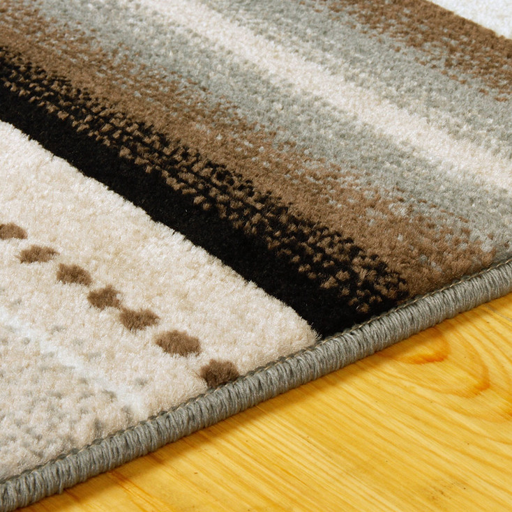 4' x 6' Gray Southwest Geometric Stain Resistant Area Rug