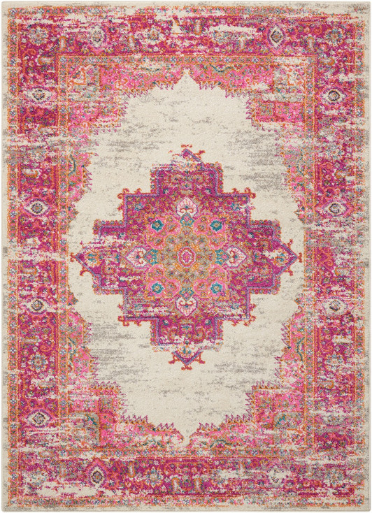 4' x 6' Fuchsia Power Loom Area Rug
