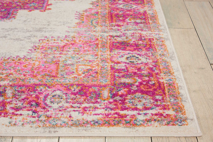 4' x 6' Fuchsia Power Loom Area Rug