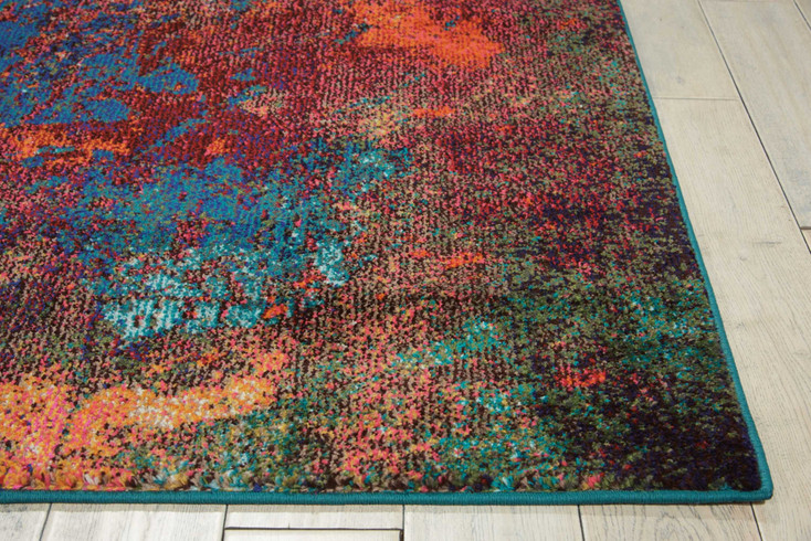 4' x 6' Atlantic Abstract Power Loom Non Skid Area Rug