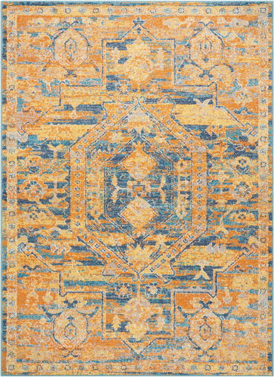 4' x 6' Sunset Power Loom Area Rug