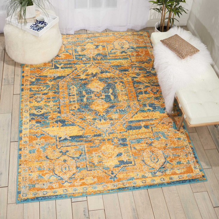 4' x 6' Sunset Power Loom Area Rug