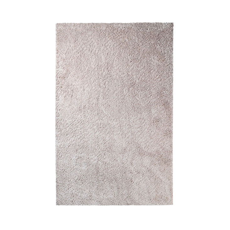 4' x 6' Beige Shag Stain Resistant Area Rug