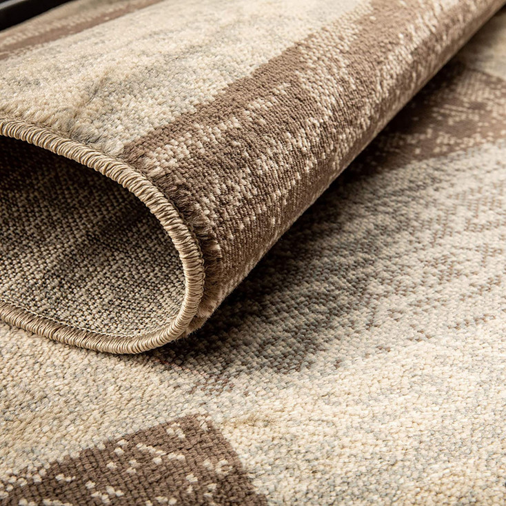 4' x 6' Slate Patchwork Power Loom Stain Resistant Area Rug