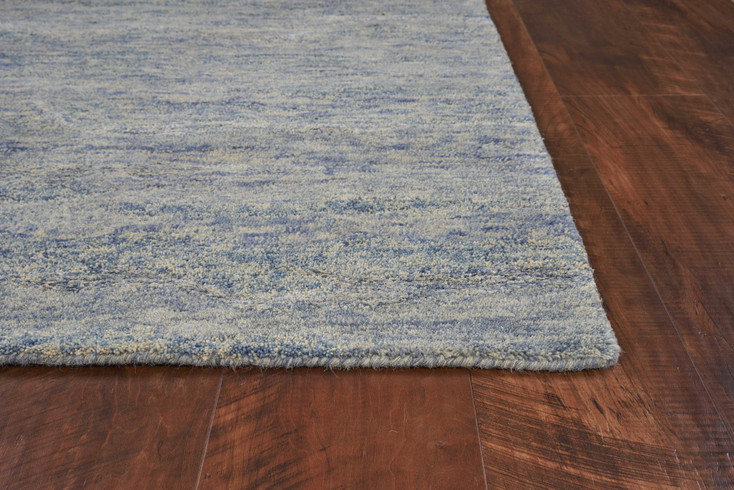 5' x 7' Ocean Blue Hand Tufted Abstract Indoor Area Rug