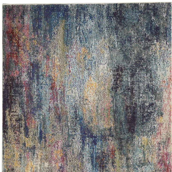 5' x 7' Multicolor Abstract Power Loom Non Skid Area Rug