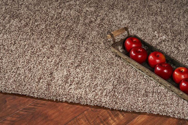 5' x 7' Beige Heather Indoor Shag Rug