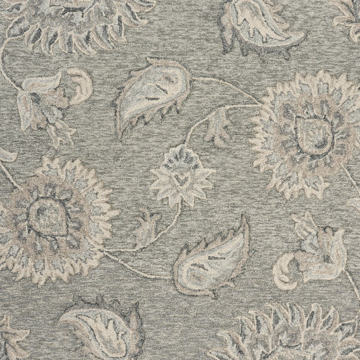 5' x 7' Gray Wool Hand Tufted Rectangle Area Rug