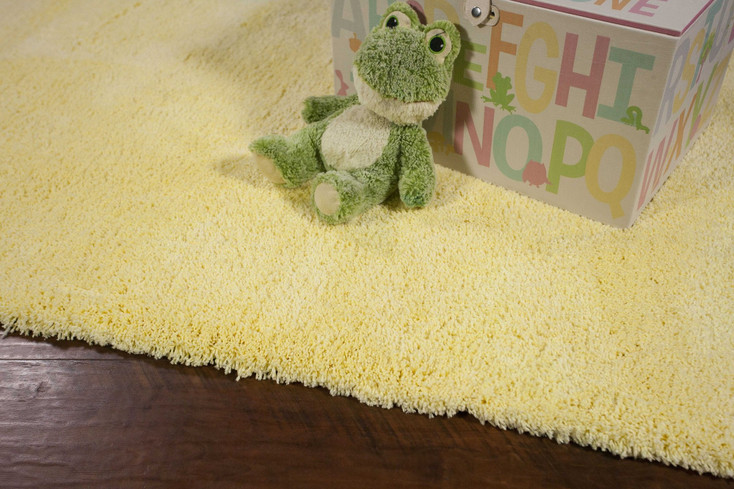 5' x 7' Canary Yellow Indoor Shag Rug