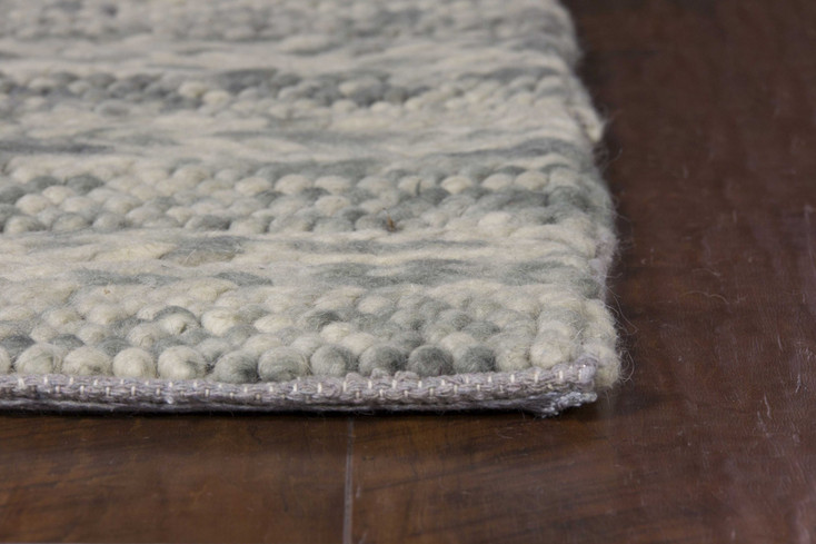5' x 7' Wool Grey Area Rectangle Rug