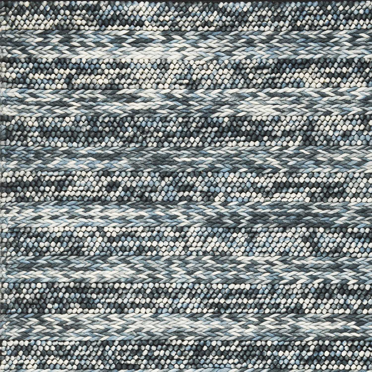 60" x 84" Blue Wool Rug