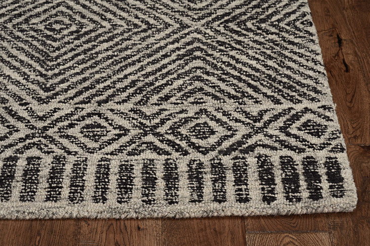 60" x 84" Blue Wool Rug