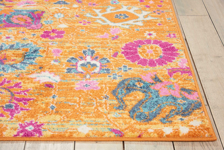 5' x 7' Sunset Floral Power Loom Area Rug